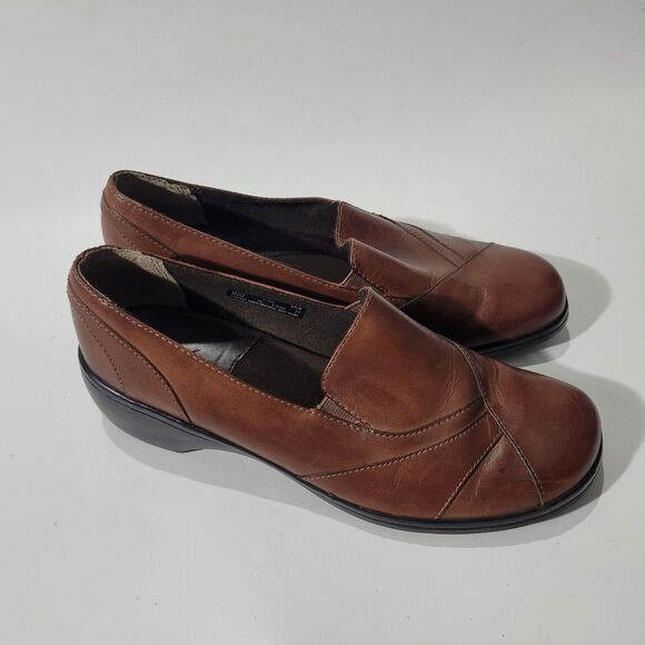 Clarks Slip On Loafers Brown sz 9 - Picture 2 of 10